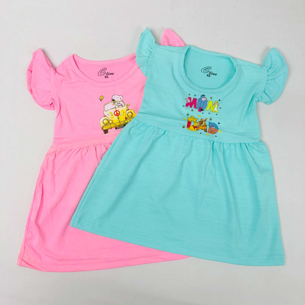 C Line Pretty Frock Combo Pack Of 2