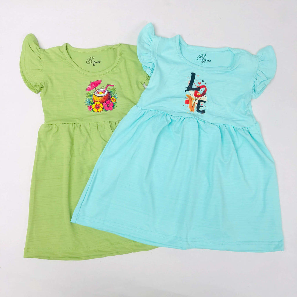 C Line Pretty Frock Combo Pack Of 2
