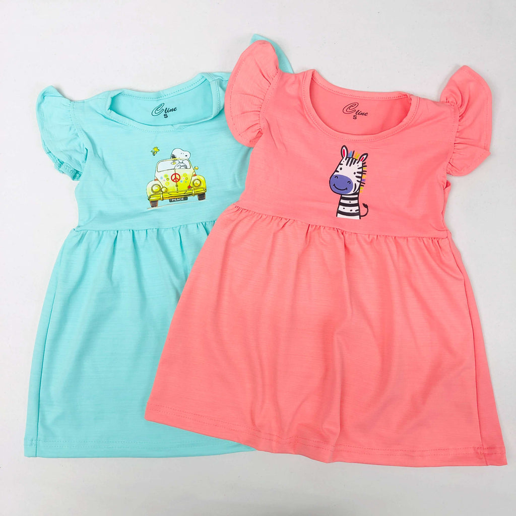 C Line Pretty Frock Combo Pack Of 2