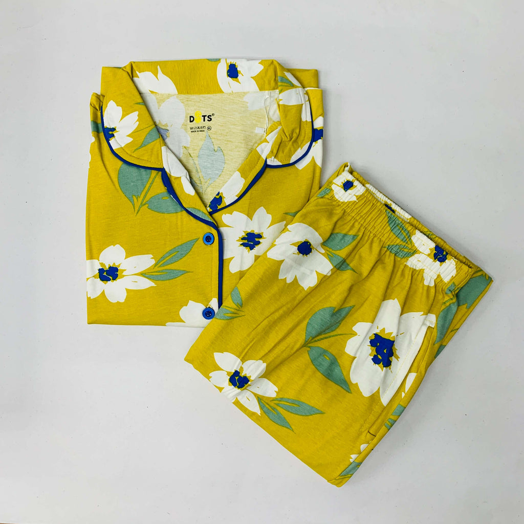 Dots Collar Pant Set with Pocket