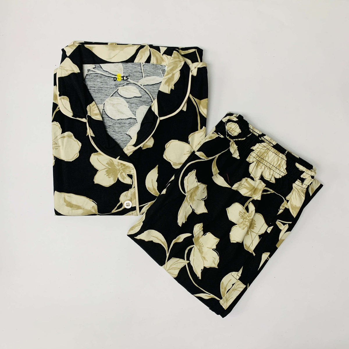 Dots Collar Pant Set with Pocket