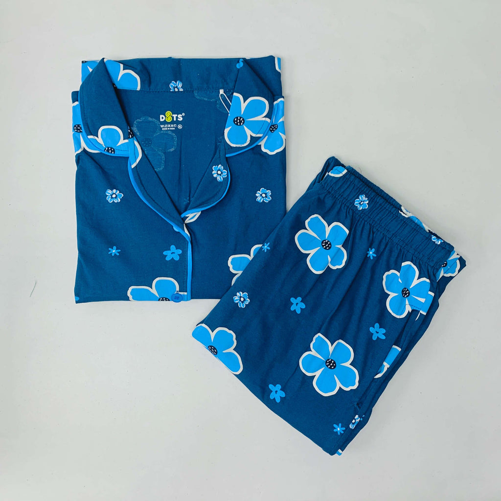 Dots Collar Pant Set with Pocket