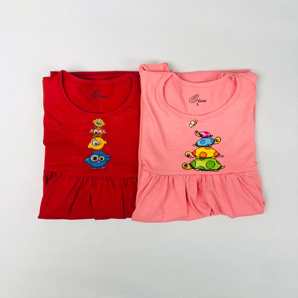 C Line Pretty Frock Combo Pack Of 2