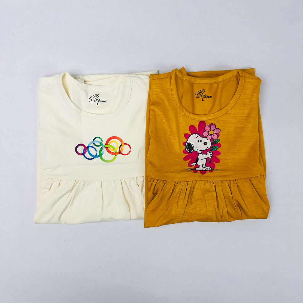 C Line Pretty Frock Combo Pack Of 2
