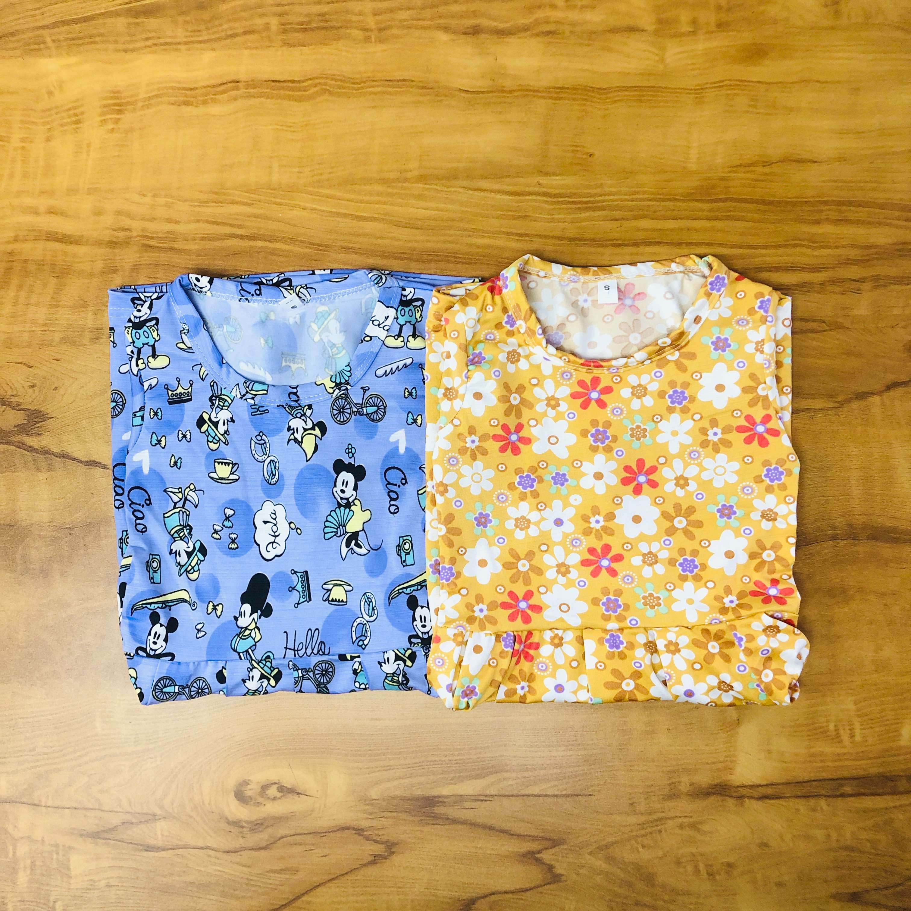 Mini Blossom Frock Combo Pack Of 2