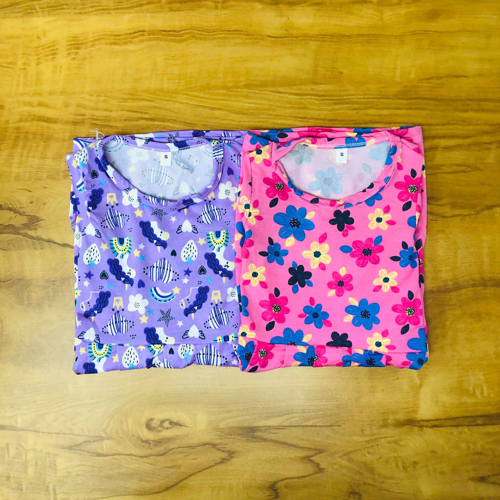 Mini Blossom Frock Combo Pack Of 2