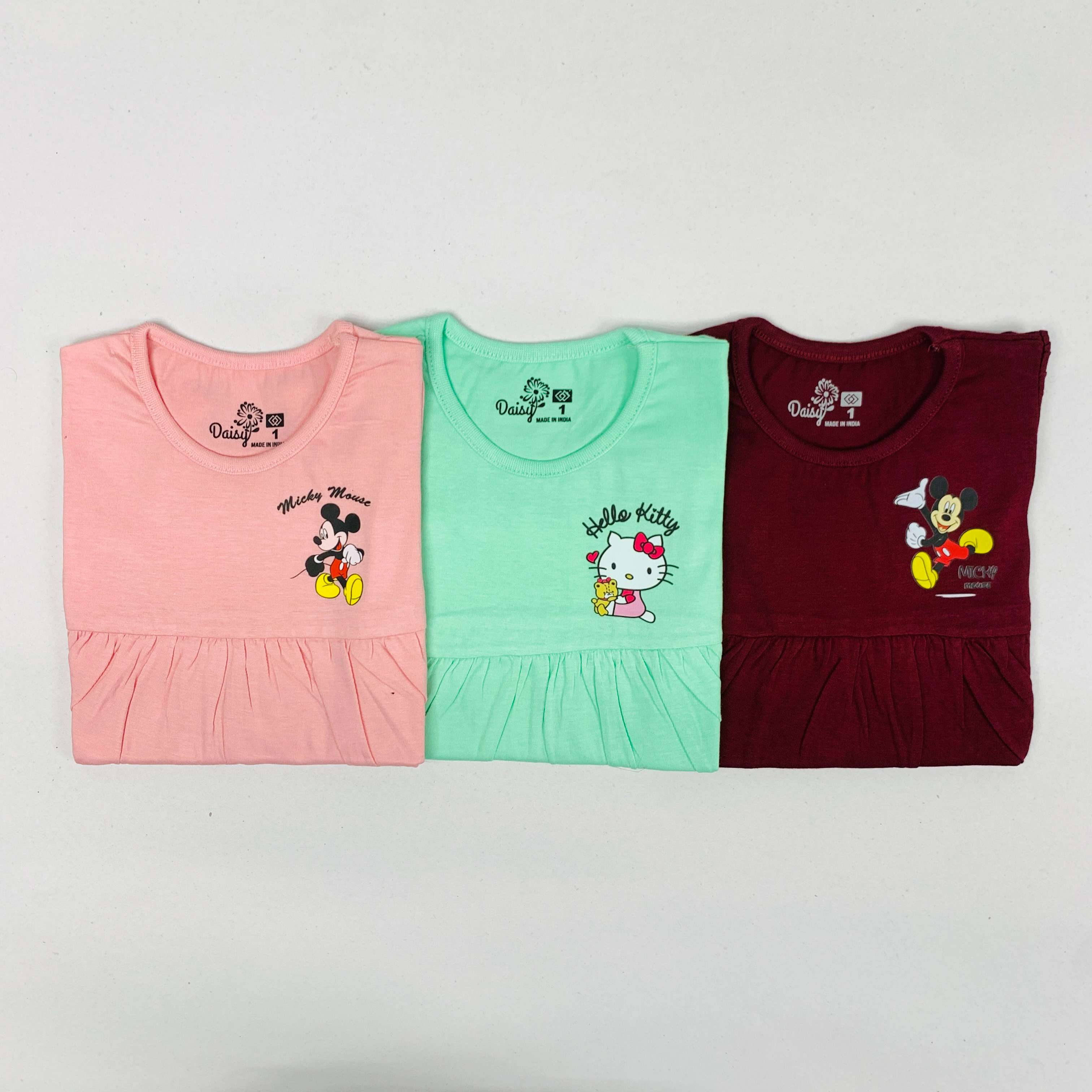 Daisy Frock Combo Pack Of 3 (9M-12M)