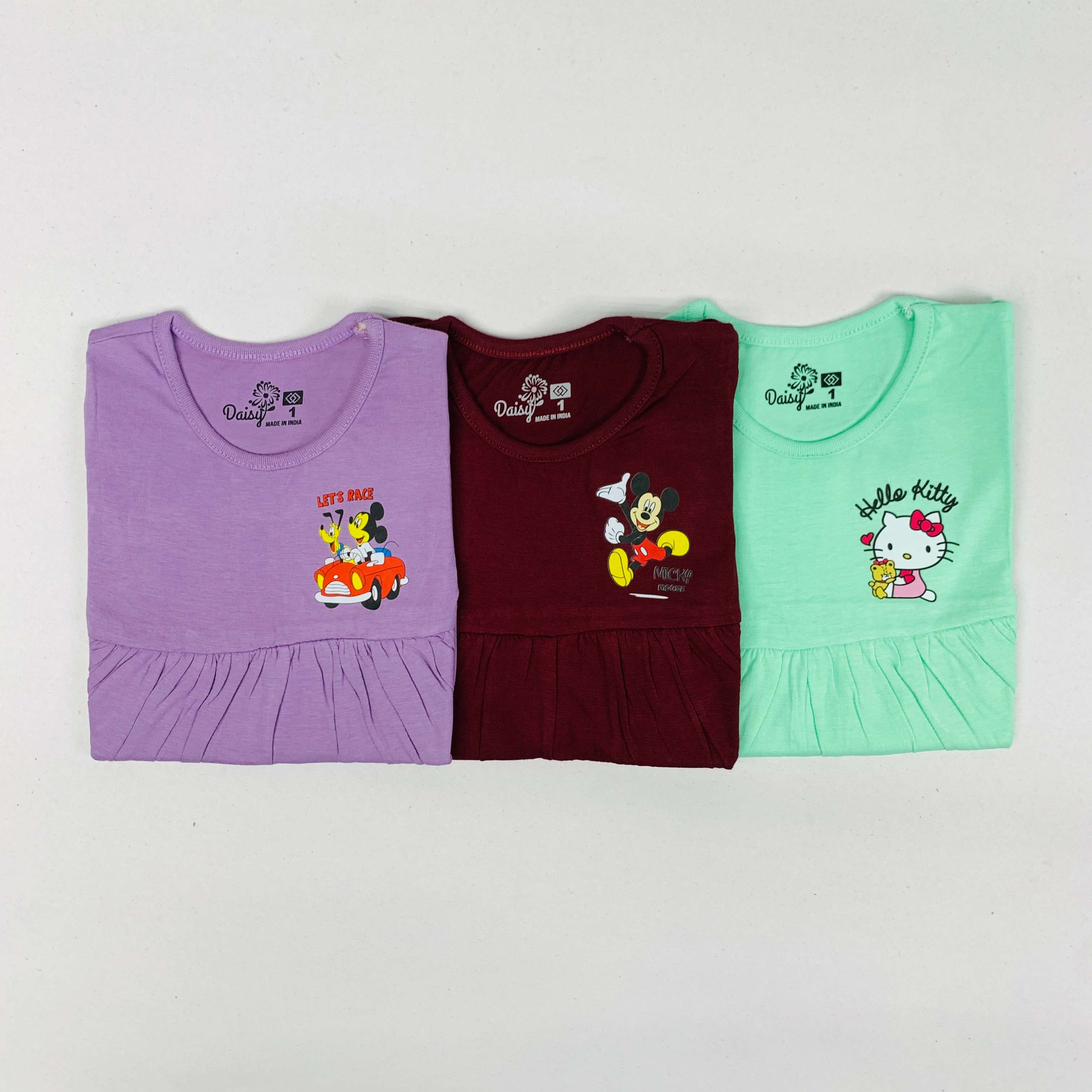Daisy Frock Combo Pack Of 3 (9M-12M)