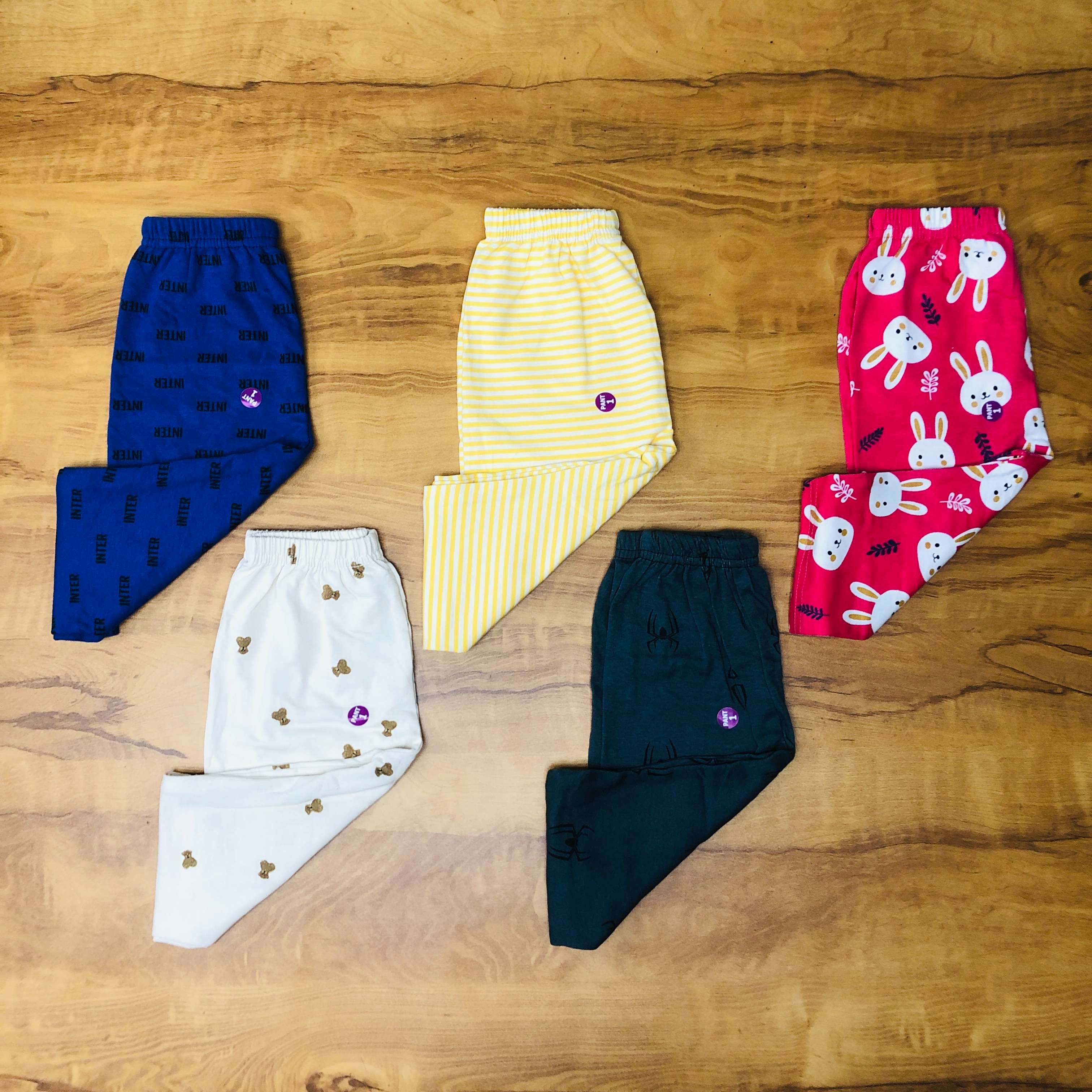 Unisex Kids Pants Pack of 5