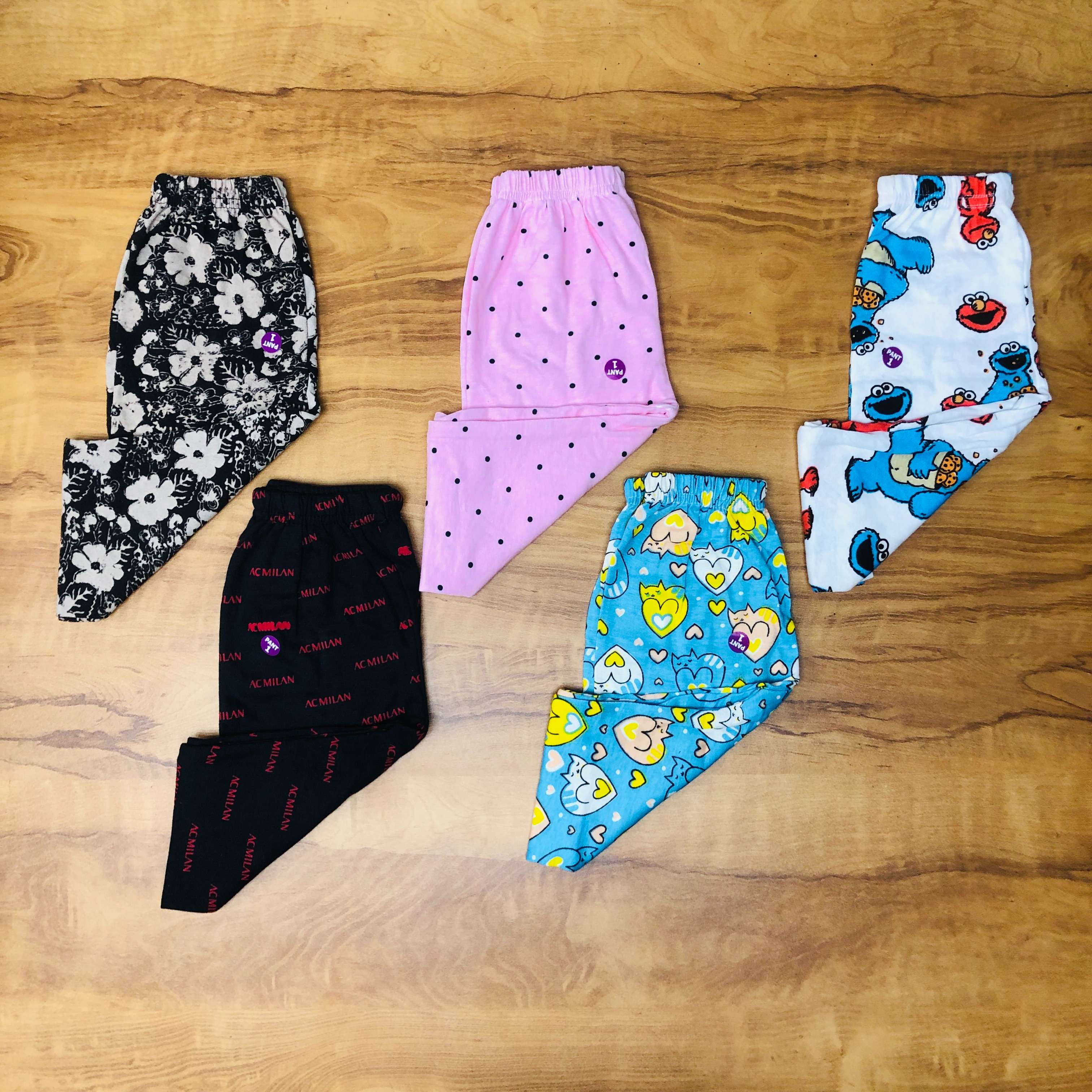 Unisex Kids Pants Pack of 5