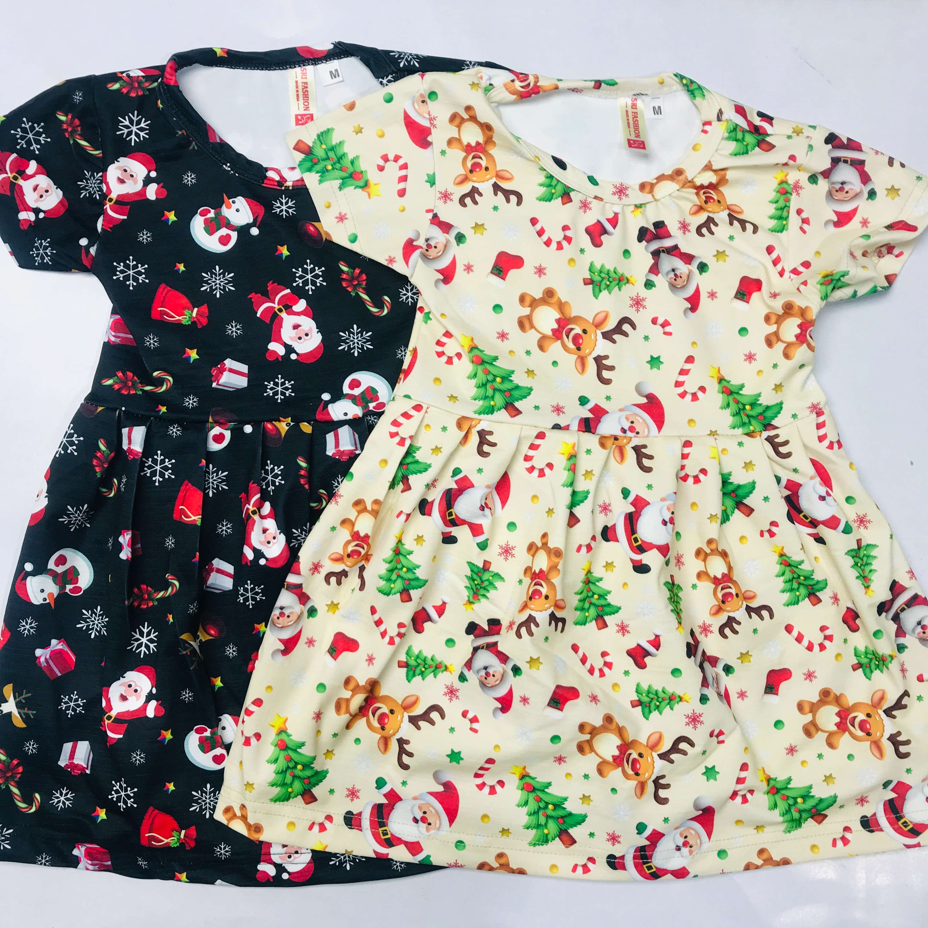 Jingle Bells Kids Christmas Frock combo (Pack of 2)