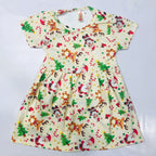 Jingle Bells Kids Christmas Frock combo (Pack of 2)