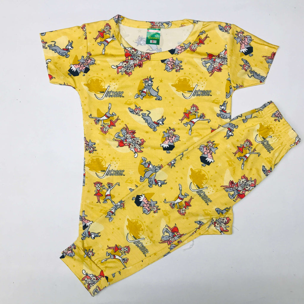 Cartoon Cuddles printed Pant Set