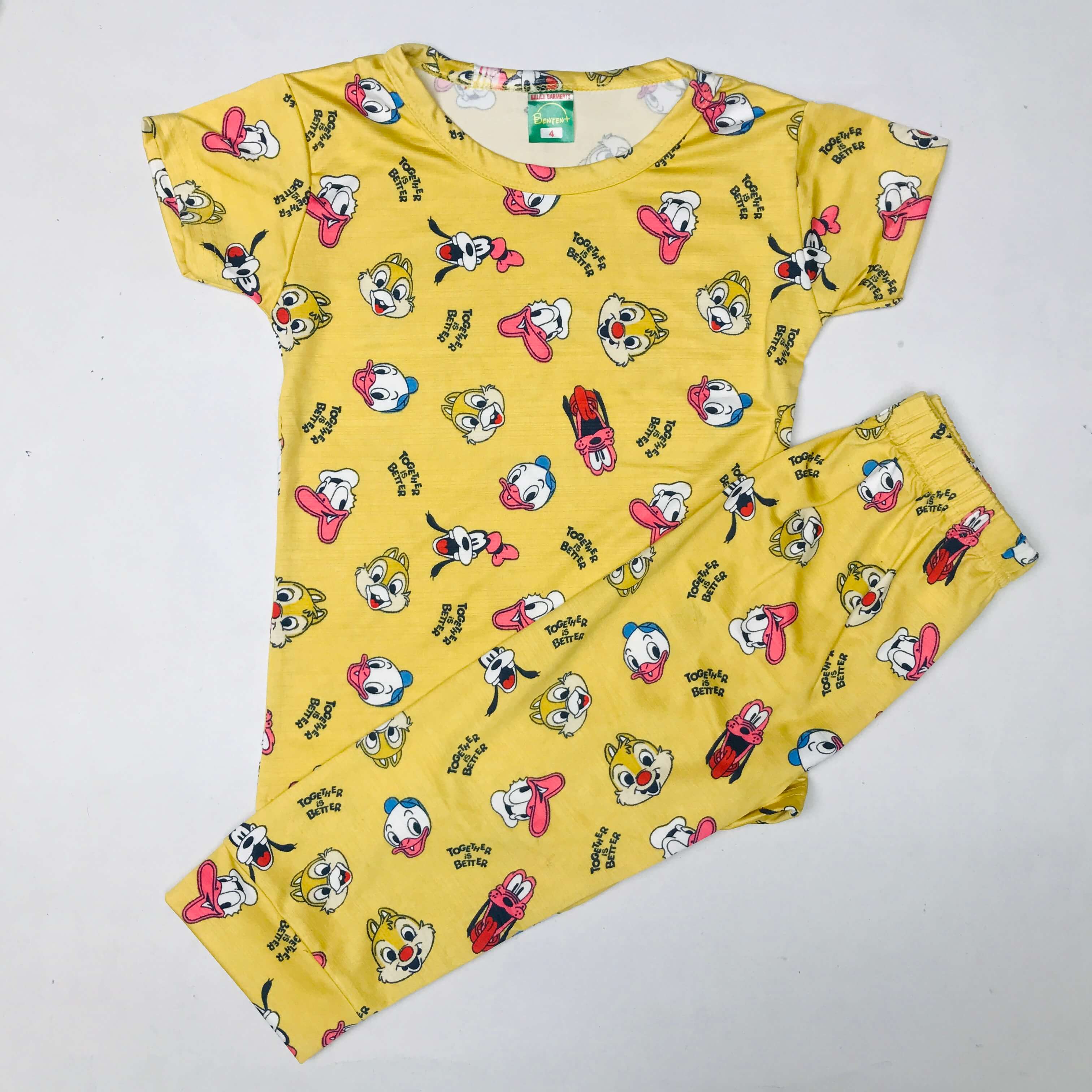 Cartoon Cuddles printed Pant Set