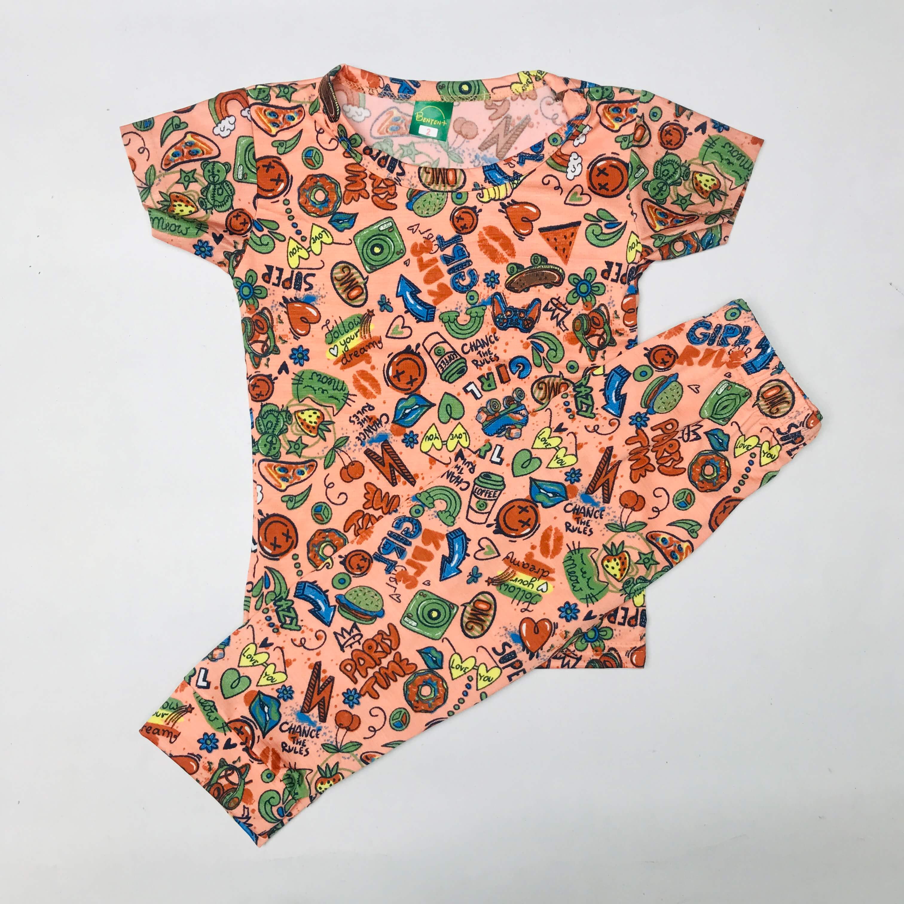 Cartoon Cuddles printed Pant Set