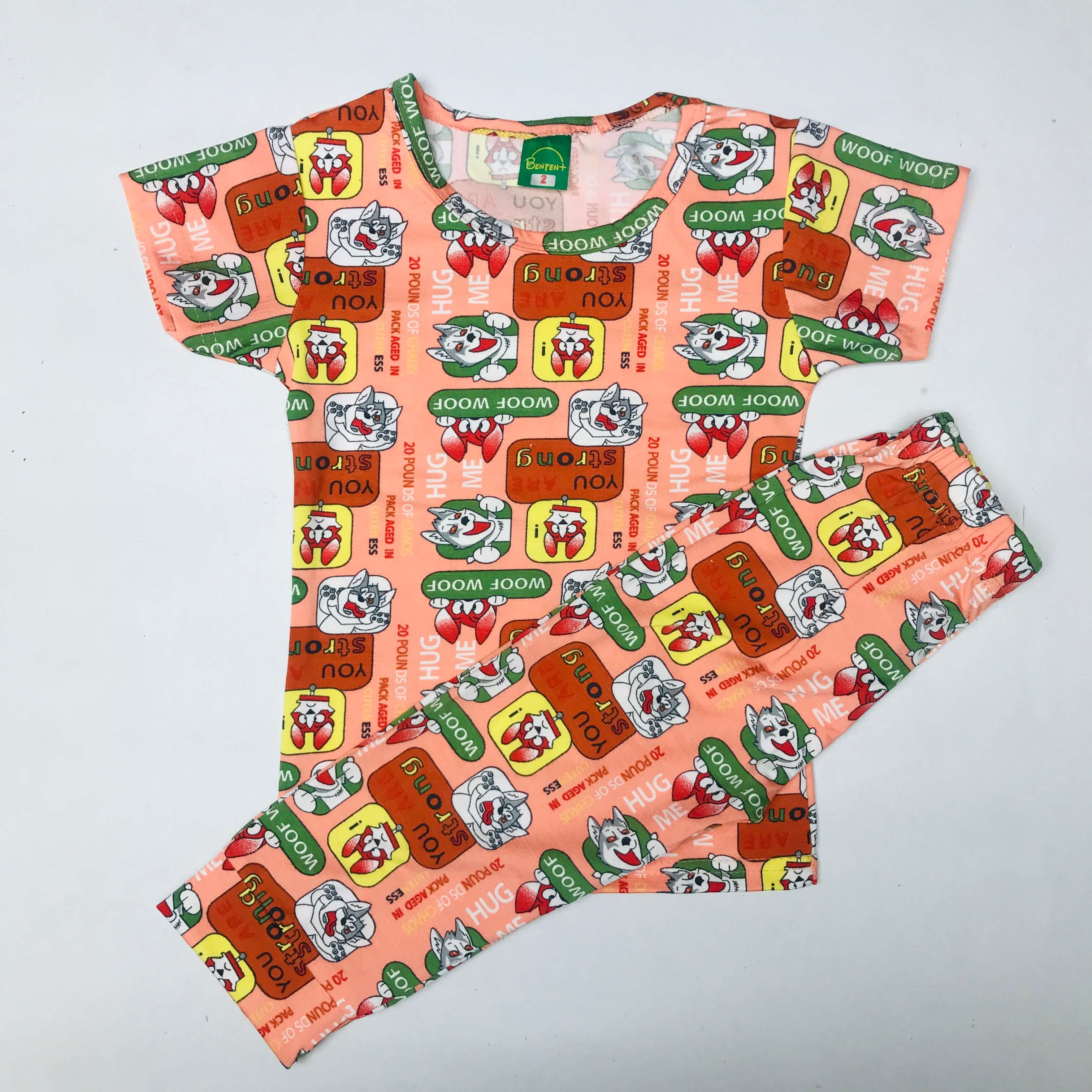 Cartoon Cuddles printed Pant Set