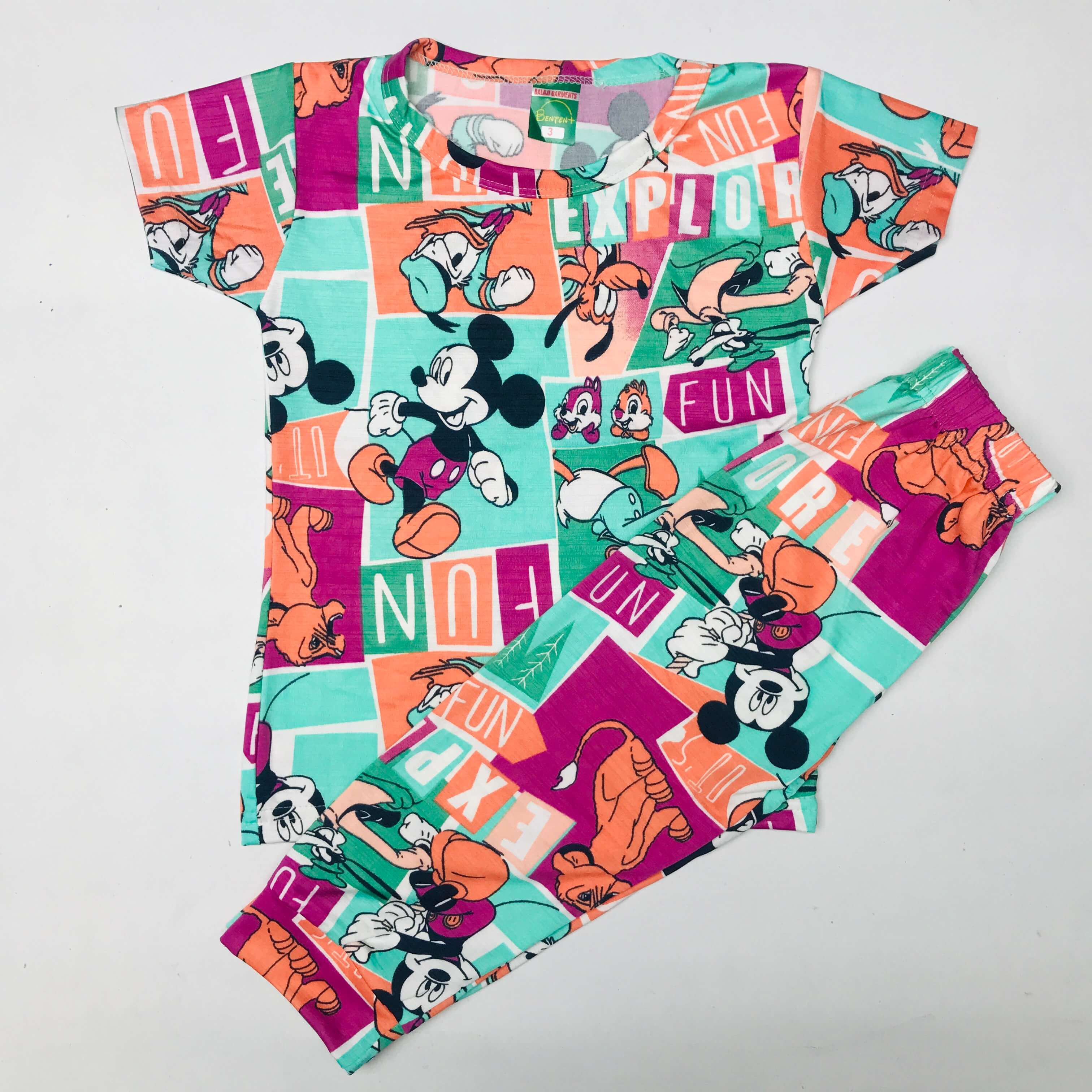 Cartoon Cuddles printed Pant Set