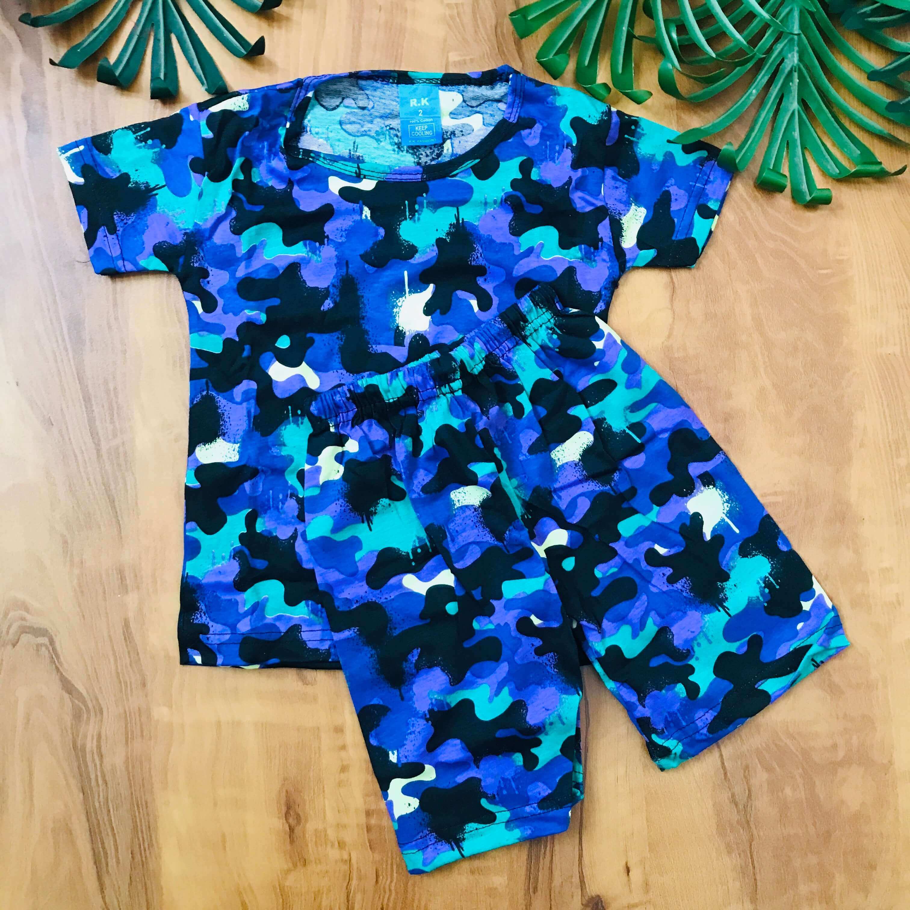 Kids Printed Shorts Set