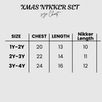 Cute Santa Print Kids Christmas Nikker Set