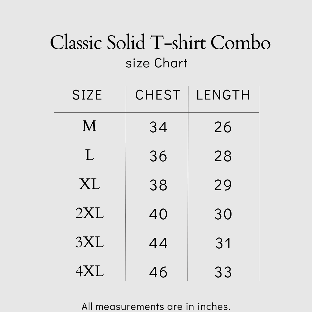 Classic Solid T-Shirt Combo Pack Of 2