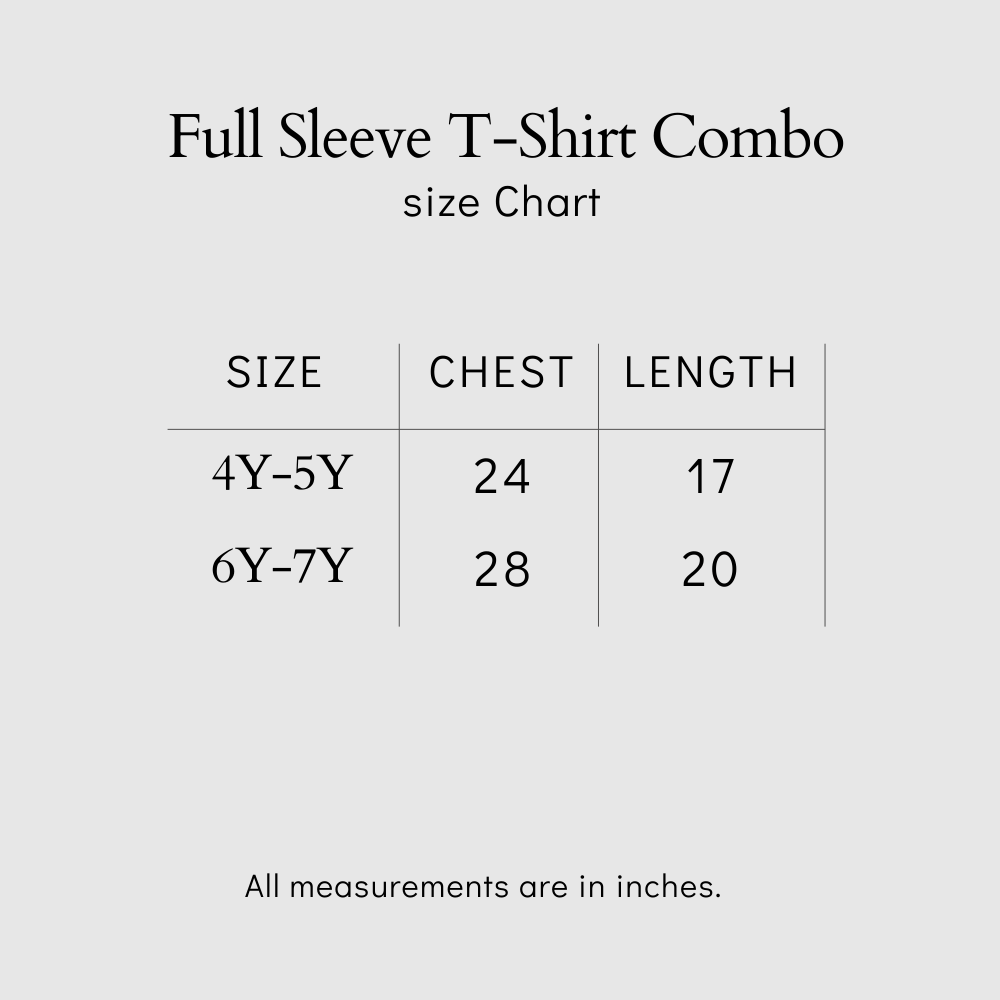 Kids Full Sleeve T-Shirt Combo Pack Of 2