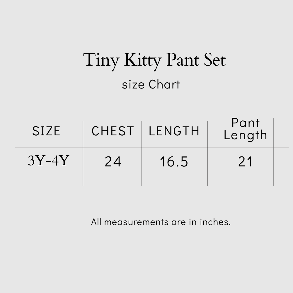 Tiny Kitty Pant Set