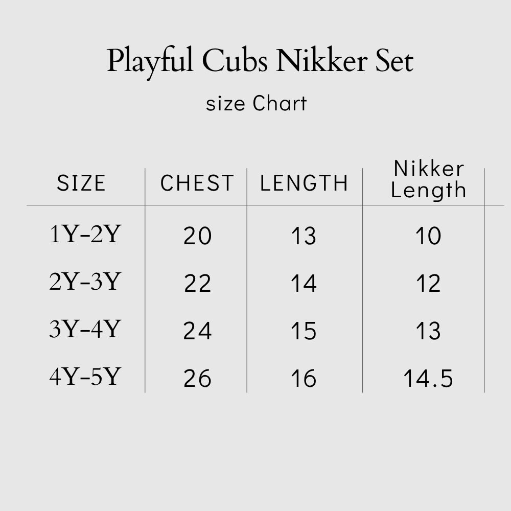 Playful Cubs Nikker Set