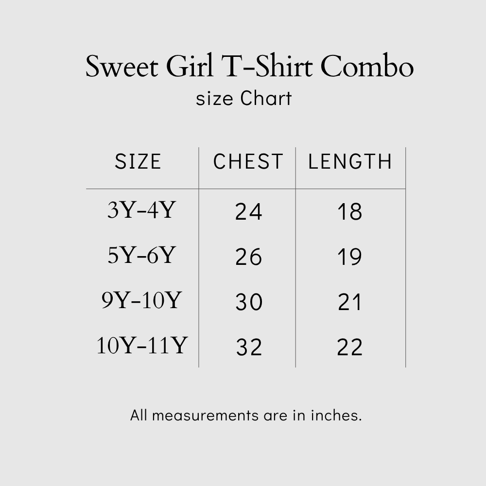 Sweet Girl T-Shirt Combo Pack of 2