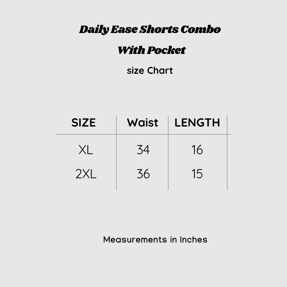 Daily Ease Shorts Combo With Pocket