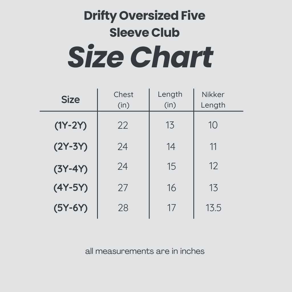Drifty Oversized Five Sleeve Club