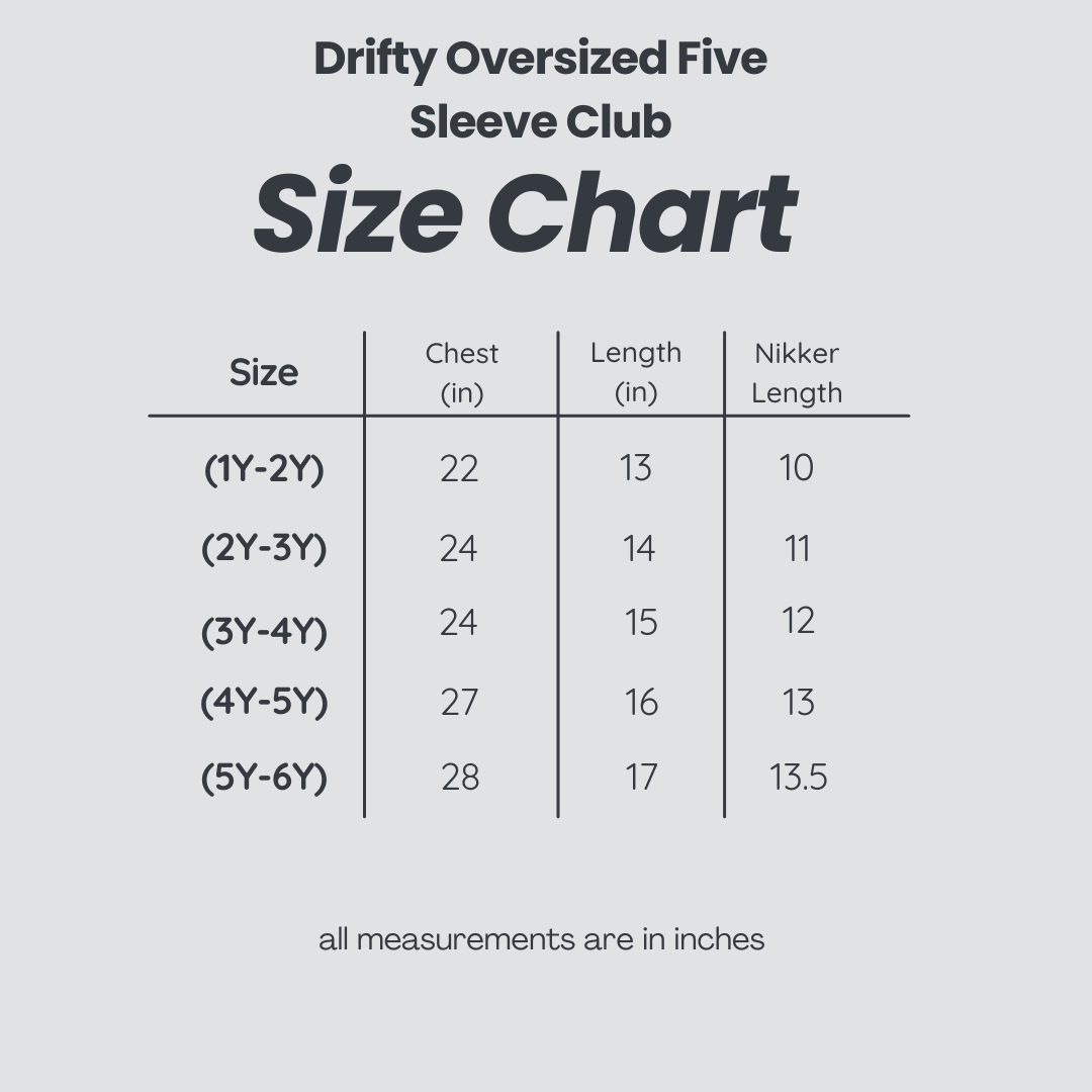 Drifty Oversized Five Sleeve Club