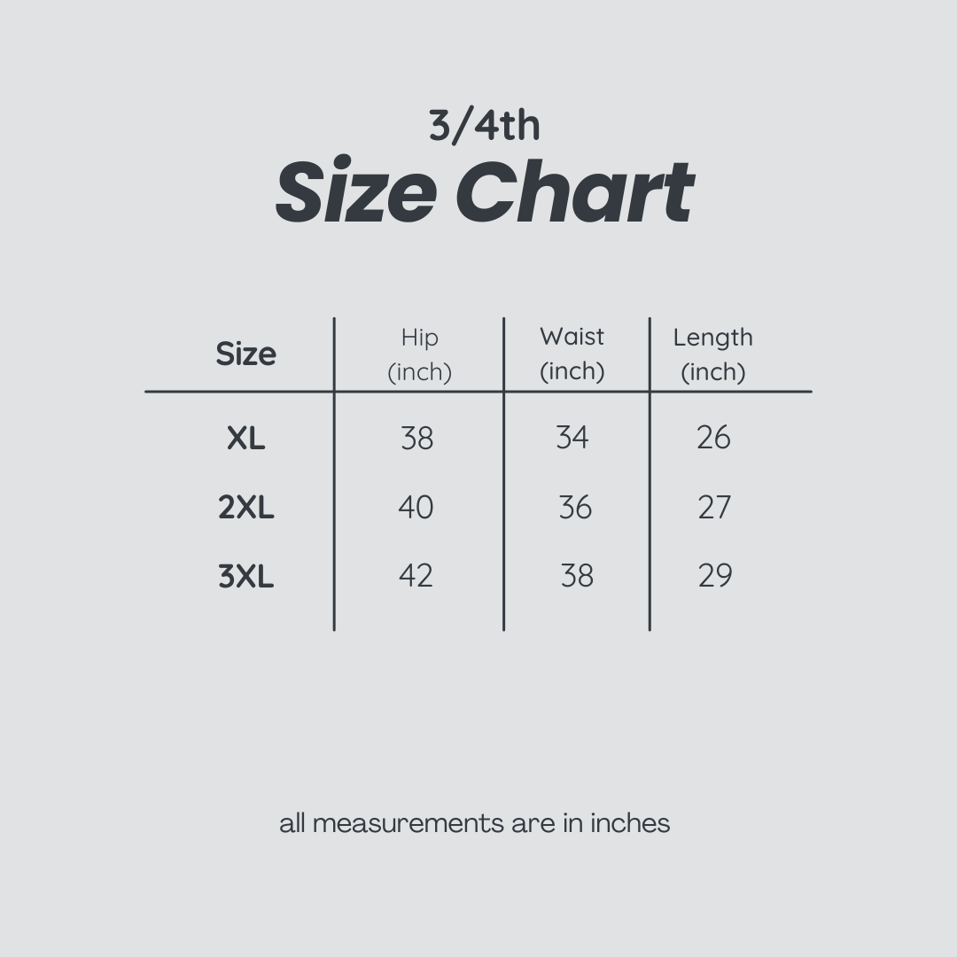 Trendy 3/4th pack of 2